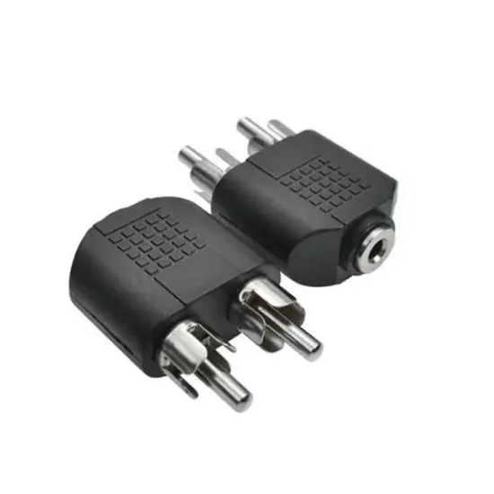3.5 Mm Stereo Dişi  / 2 Rca Erkek Çevirici Jack resmi