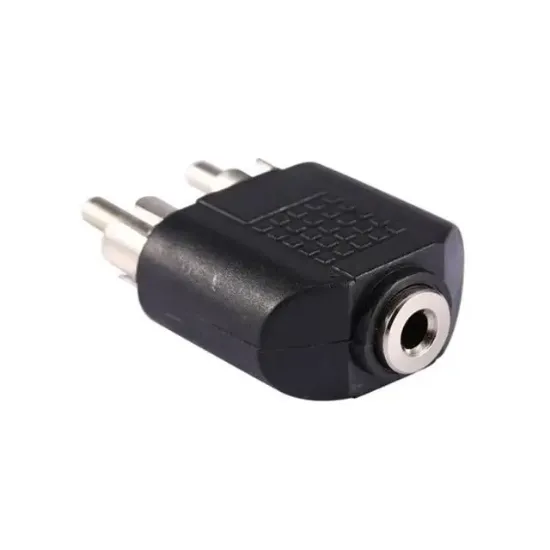 3.5 Mm Stereo Dişi  / 2 Rca Erkek Çevirici Jack resmi