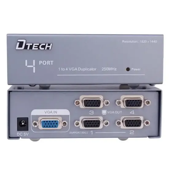 PowerMaster 250Mhz 1TO4 VGA Splitter Dağıtıcı Monitör Çoklayıcı resmi