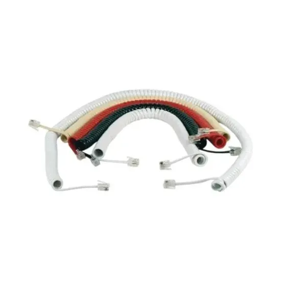 Telefon Spiral Kablo Krem resmi