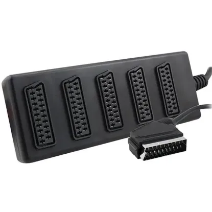 Elektromer 5'li Scart Dağıtıcı (1 Erkek - 5 Dişi Scart) resmi