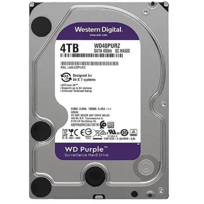 Western Digital Purple WD40PURZ 4 Tb Sata 6GB/S 7/24 Güvenlik Harddisk resmi