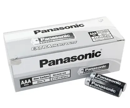 Panasonic R03UE/2S Manganez AAA İnce Kalem Pil (60'lı Paket) resmi