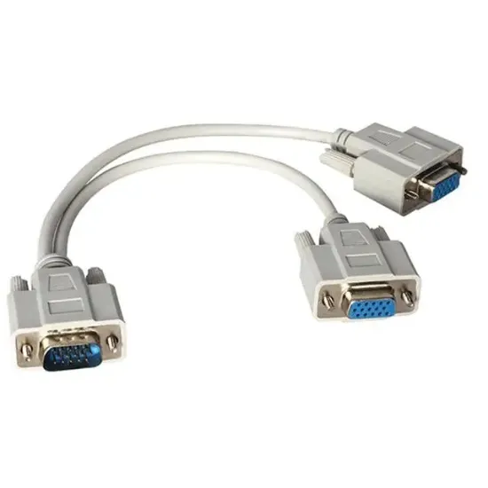 Powermaster PM-1557 1x VGA Erkek To 2x VGA Dişi 30 CM Çevirici Kablo resmi