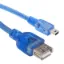 Powermaster Usb 5 Pin Erkek-Usb Dişi 30 Cm Şeffaf iPod Kablosu resmi