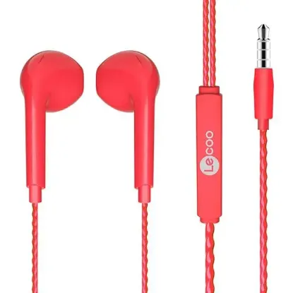 Lenovo Lecoo EH104R 3.5 Mm Jacklı Kablolu Kulak İçi Mikrofonlu Kulaklık Kırmızı resmi