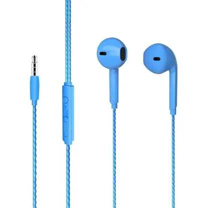 Lenovo Lecoo EH104BL 3.5 Mm Jacklı Kablolu Kulak İçi Mikrofonlu Kulaklık Mavi resmi