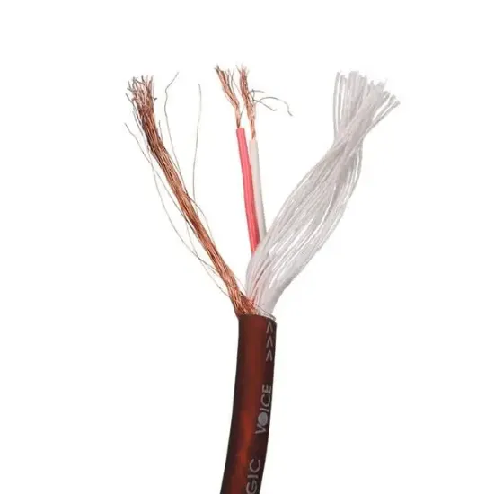 MagicVoice B96 Profesyonel 2 Damarlı Blendajlı Enstrüman Mikrofon Kablosu Stereo 100 Metre (Kahverengi) resmi