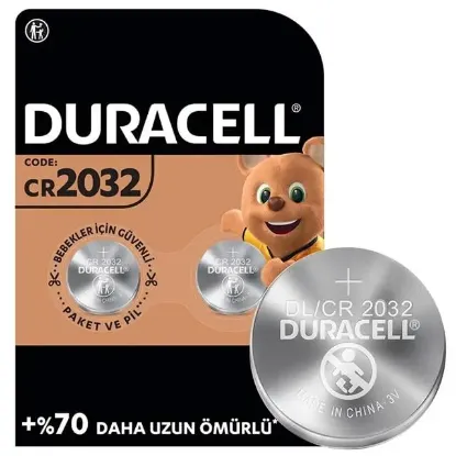 Duracell CR2032 Lityum Düğme Pil (2li Paket) resmi