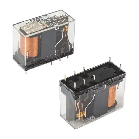 24 Volt Role Çift Kontak 8 Bacak 5 Amper HLS-14F3L-DC5V -C resmi