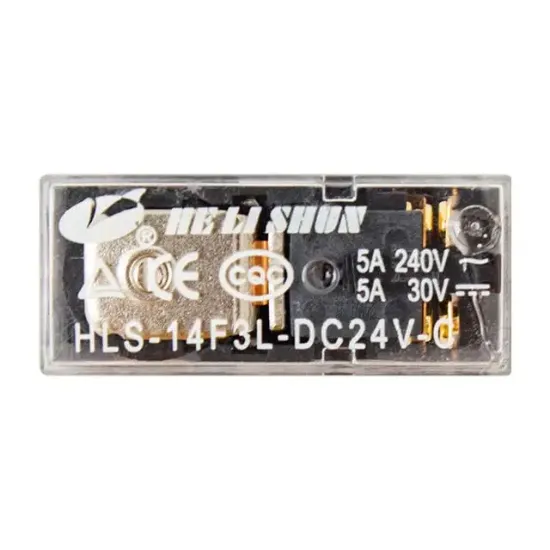 24 Volt Role Çift Kontak 8 Bacak 5 Amper HLS-14F3L-DC5V -C resmi
