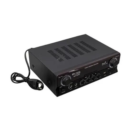 MagicVoice MV-500 100W USB/SD/Bluetooth 2 Bölgeli Hat Trafolu Amfi resmi