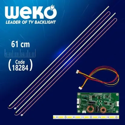 55'' Universal E-Led 69 Ledli (7020) 610mm 360-450ma 72-75v Çift Led+Sürücü+Kablo Takım Wk-0367 Tv Led Bar resmi