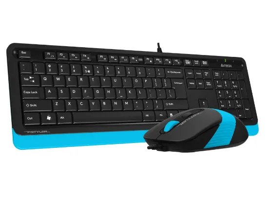 A4 TECH F1010 Q USB MAVİ TR MM KLAVYE+OPTİK MOUSE resmi
