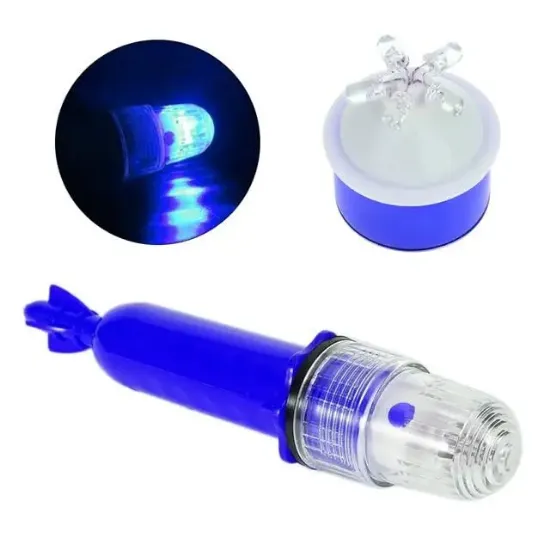 PowerMaster PM-19633 Mavi LED Su Geçirmez Balık Ağı Sinyal Lambası Pilli Çalışır Işıklı Şamandıra resmi