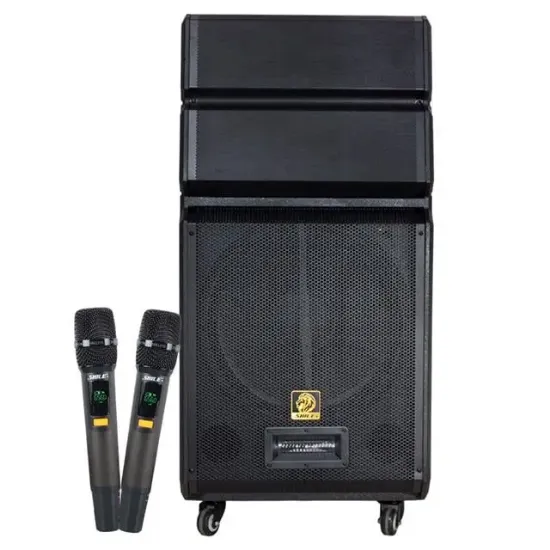 Shile SL-1612B İki El Mikrofonlu-Kumandalı USB/SD/BT/FM Taşınabilir Hoparlör resmi