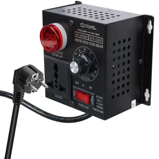 PowerMaster PM-21013 10-100V AC 4000 Watt 15A Hız Işık Kontrolü Motor Sürücü Voltaj Regülatör resmi