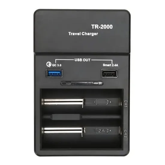 Liitokala TR-2000 Universal AA-AAA-18650-14500-123A Akıllı İkili Pil Şarj Cihazı  resmi