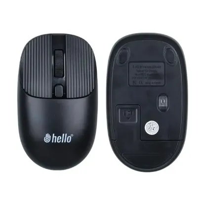 Hello HL-21808 Siyah 1000 DPI 2.4Ghz Kablosuz Bluetooth Mouse resmi