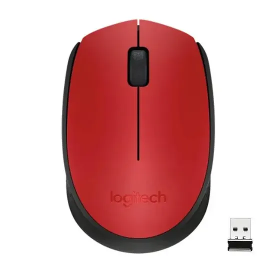 Logitech M171 USB Kırmızı Kablosuz Mouse resmi