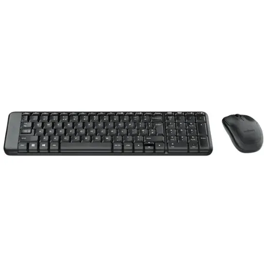 Logitech MK220 Q Tr Siyah Kablosuz Klavye Mouse Set resmi