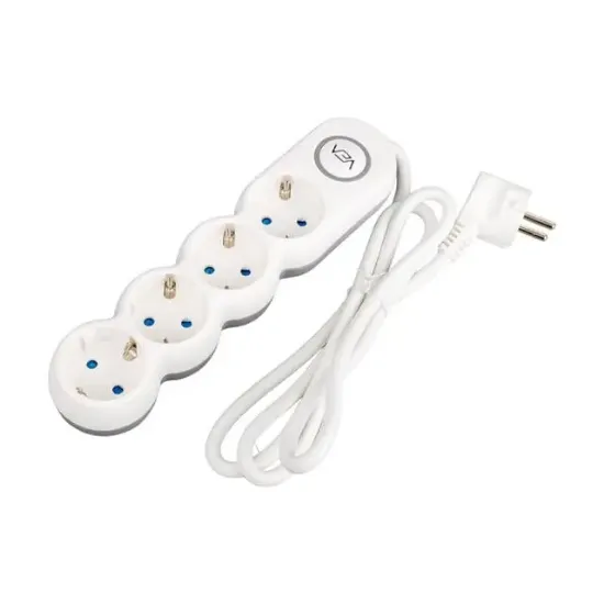 Vea VE-2S4S 4'Lü 1.5 Metre Kablolu Anahtarlı Grup Priz resmi