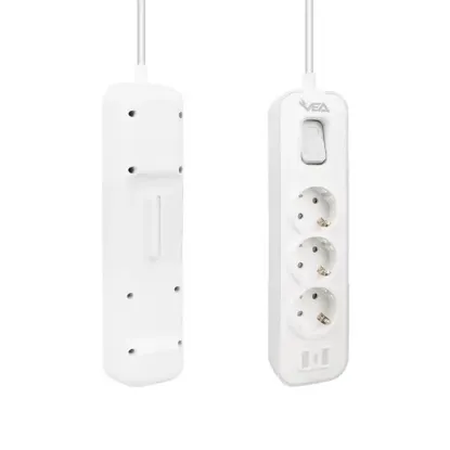 Vea VE-NOVA103 A Class 3'lü Anahtarlı 1.5 Metre Akım Korumalı Priz resmi