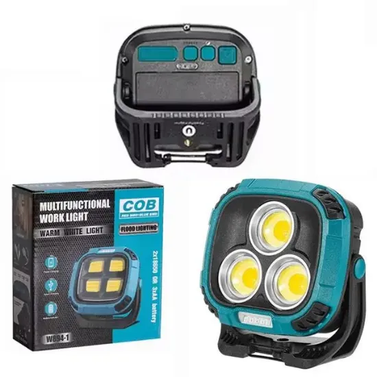 PowerMaster MX-W891 4000K - 7000K - Kırmızı 3 COB Ledli 30 Watt Çok Fonksiyonlu Çalışma Lambası (PowerBank) resmi