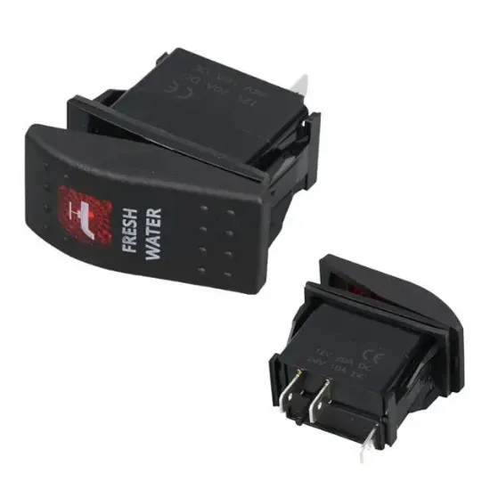 PowerMaster ﻿Hidrafor Sembollü Işıklı 3 Pinli On-Off 12-24V Marin Switch resmi