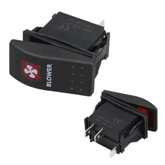 PowerMaster ﻿Havalandırma Sembollü Işıklı 3 Pinli On-Off 12-24V Marin Switch resmi