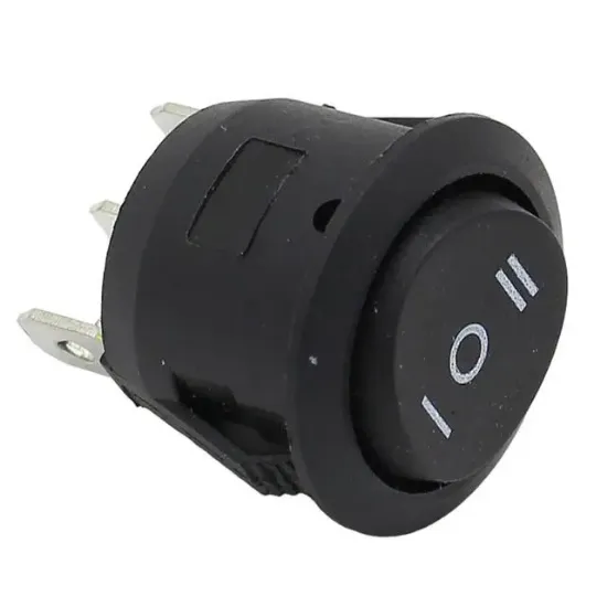 IC-134 Yuvarlak Işıksız On-Off-On 3P Anahtar resmi