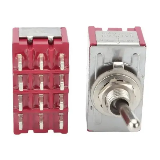 IC-148D On-Off-On Ø6mm MTS-403 12P Toggle Switch resmi