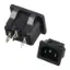 IC-212B C14 Power Soket Erkek Kulaksız As-04 resmi
