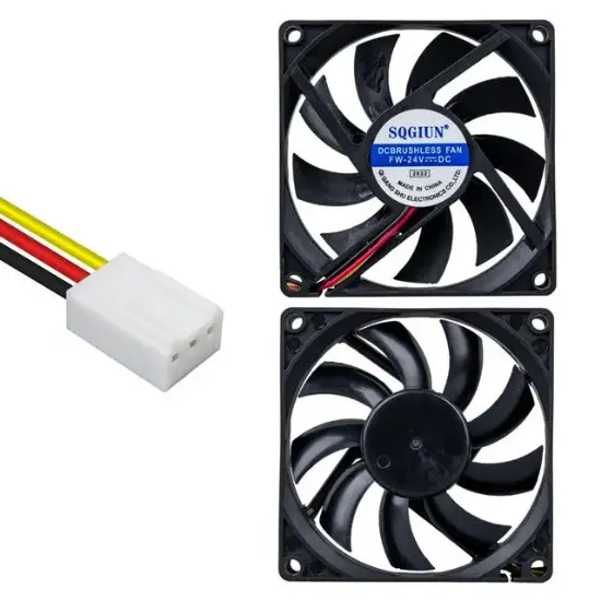 Powermaster IC-216A 3P Kablolu 80X80X15 24Volt  Fırçasız DC Fan resmi