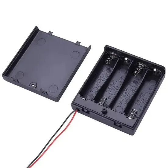 Powermaster  4'lü AA Kapaklı Switch'li Pil Yuvası (IC-233F) resmi