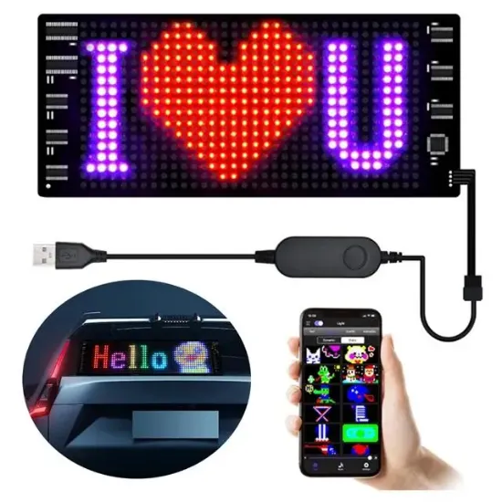 Powermaster PM-23820 7x17cm USB’li Kayan Yazı Led Tabela resmi