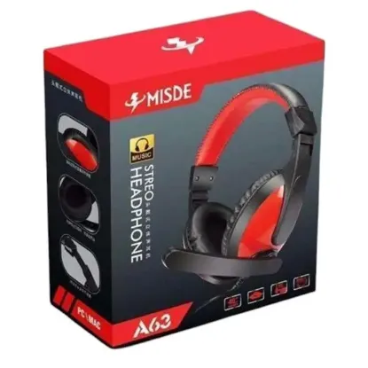 Magicvoice A63 Misde 3.5 Mm Aux Girişli Stereo Mikrofonlu Kulak Üstü Oyuncu Kulaklık      resmi