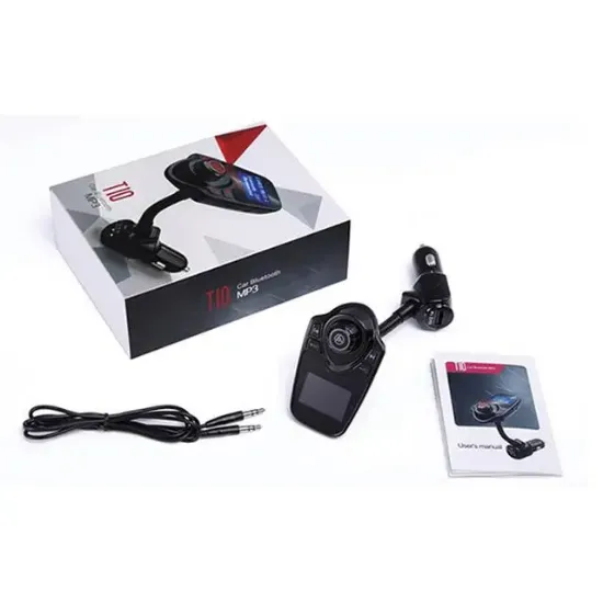 Hello T10 USB-SD-AUX-Bluetooth Destekli 2.1A FM Transmitter resmi