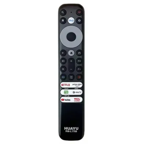 Huayu Tcl RM-L1768 - RC902V - RMR1 Netflix-Prime Video-Guard-Media-Youtube Tuşlu Ses Komutsuz Lcd Led Tv Kumandası resmi