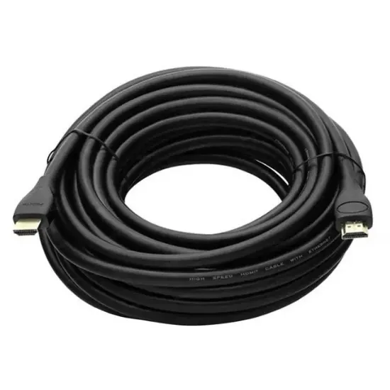 Fully G-507FF Plastik Düz Siyah 30 Metre Gold Poşetli Hdmi Kablo resmi