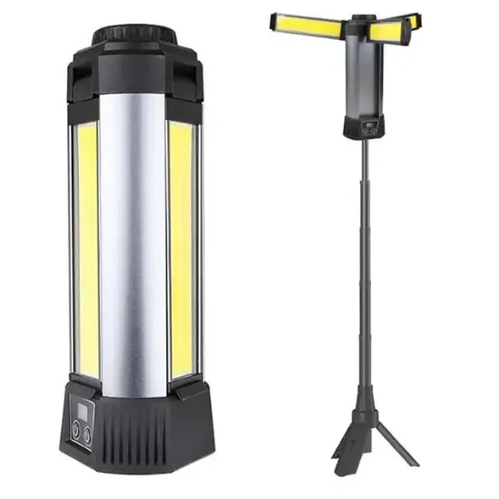 PowerMaster PM-24566 35 Watt USB - Type-C Girişli P50 Ve Cob Ledli 3 Kanatlı Kollu Çalışma Lambası resmi