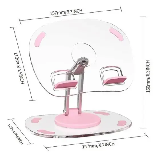 PowerMaster PM-24571 Q16 360 Derece Hareketli Şeffaf Ipad Tablet Ve Telefon Tutucu Stand resmi