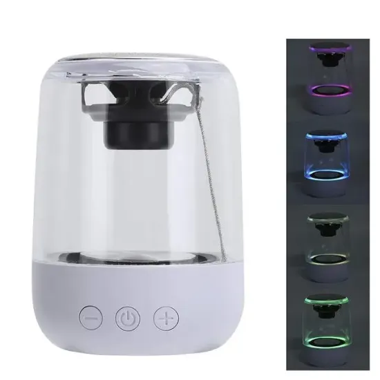 MagicVoice MV-24696 600 Mah Taşınabilir RGB Mikrofonlu Aux-TF-Bluetooth 3 Watt Hoparlör (Beyaz) resmi