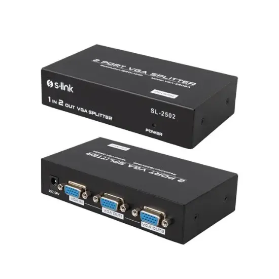 S-Link SL-2502 2 Port Vga Splitter Dağıtıcı resmi