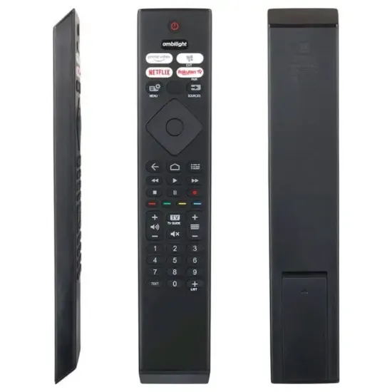 Philips PH V4 - 55PUS943512FZ1 - 65OLED806/12 - 65OLED856/12 - 65PML9507/12 Netflix-Rakuten TV-Prime Video Tuşlu Ses Komutsuz Lcd Led Tv Kumanda resmi
