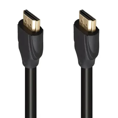 Fully G-507AS 1.5 Metre Düz Siyah Gold Uçlu HDMI Kablo resmi