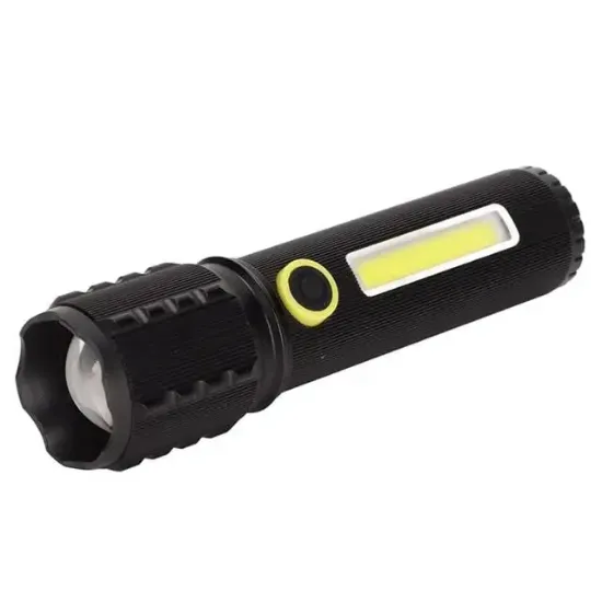 PowerMaster JF-72 Power Led, COB Led Zoomlu Flash Özellikli Şarjlı Metal Kasa Profesyonel El Feneri resmi