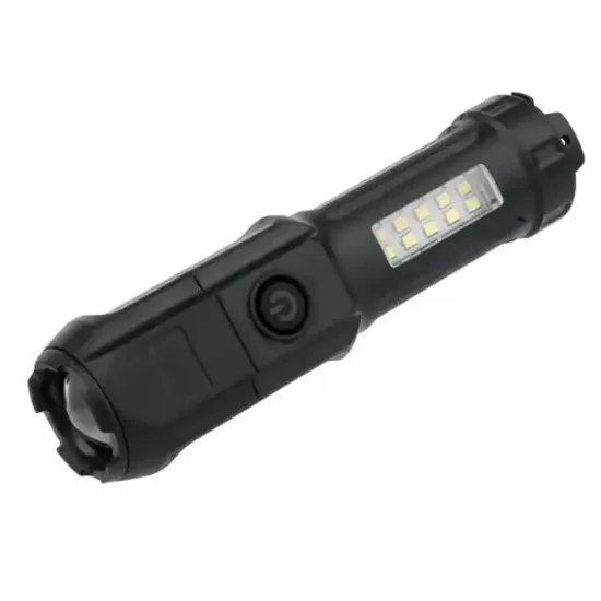 PowerMaster 109-B Zoomlu Flash Özellikli SMD ve Power LED’li Şarjlı Plastik Kasa El Feneri (Powerbank Özellikli) resmi
