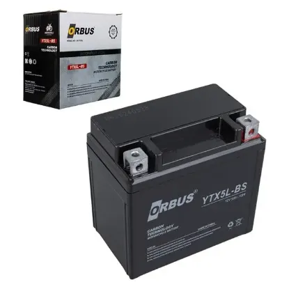 Orbus YTX5L-BS 12V 5A Motosiklet Aküsü (114 X 70 X 106 MM) (1.8Kg) resmi