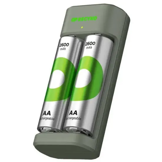 Gp Recyko E221 2*2600 mAh R6 AA Pilli Şarj Cihazı (GP-E221/270AHCER21-2GTLB2) resmi